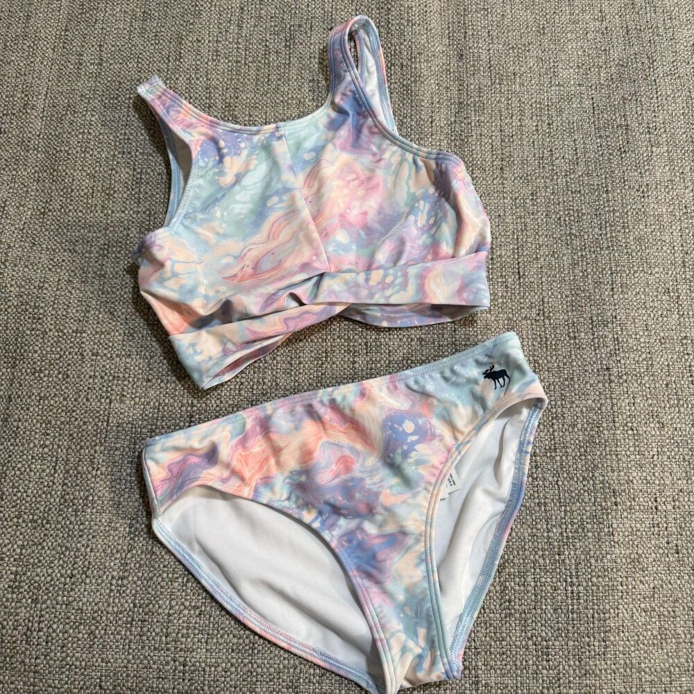 Abercrombie Kids Girls Pastel Tie Die Bikini 13/14